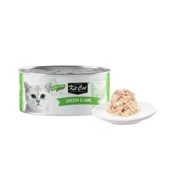 Kit Cat deboned toppers Chicken & Lamb  – Допълваща мокра храна за котки, пилешко и агнешко в желе, консерва 80 г