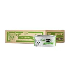 Kit Cat deboned toppers Chicken & Lamb  – Допълваща мокра храна за котки, пилешко и агнешко в желе, консерва 80 г