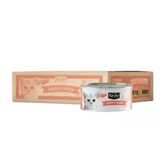 Kit Cat deboned toppers chicken & salmon   – Допълваща мокра храна за котки, пилешко и сьомга  в желе, консерва 80 г