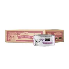 Kit Cat deboned toppers tuna & crabstick – Допълваща мокра храна за котки, риба тон и рулца от раци, консерва 80 г