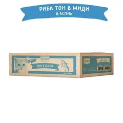 Kit Cat deboned toppers tuna & scalop – Допълваща мокра храна за котки, риба тон и миди, консерва 80 г