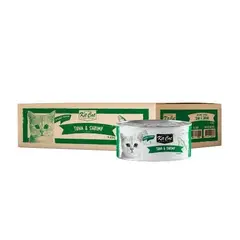 Kit Cat deboned toppers tuna & shrimp – Допълваща мокра храна за котки, риба тон и скариди в желе, консерва 80 г