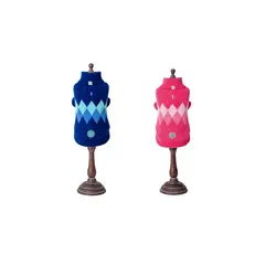 Freedog Rhombus Sweater PINK - Пуловер за кучета на ромбове, розов