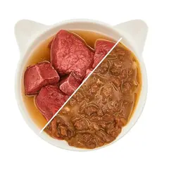 WOW Cat Beef in sauce pouch -  Пълноценна мокра храна за котки - говеждо филе в сос, пауч  8 х 85 г