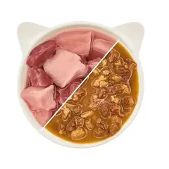 WOW Cat Chicken in sauce pouch -  Пълноценна мокра храна за котки - пилешко филе в сос, пауч  8 х 85 г