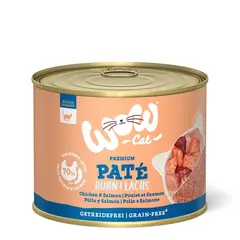 WOW Cat Adult Paté Chicken & Salmon - Пастет за котки с пиле и сьомга - консерва 200 г