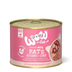 WOW Cat Junior Paté Poultry & Liver - Пастет за котенца с птиче месо и черен дроб - консерва 200 г