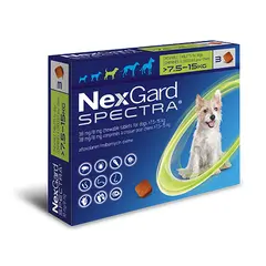 NexGard Spectra S - 3.5-7.5 кг - 2 КУТИИ х 3 ТАБЛЕТКИ