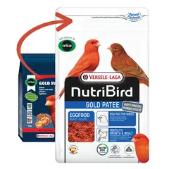 Versele-Laga Gold Patee Red Canaries - мека яйчна храна за червени канари и други птици с червено оперение - 1 кг