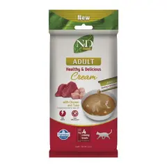 N&D Prime Cat Cream with Chicken & Tuna - Кремообразни лакомства за котки с пилешко и риба тон - 4х15 г
