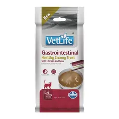 Vet Life Gastrointestinal Healthy Creamy Treat with Chicken & Tuna - Кремообразни лакомства за котки с пилешко и риба тон - 4х15 г