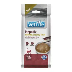 Vet Life Hepatic Healthy Creamy Treat with Chicken & Tuna - Кремообразни лакомства за котки с пилешко и риба тон - 4х15 г