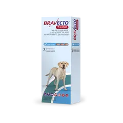 Bravecto TriUno / Бравекто ТриУно 5 - 10 кг - за вътрешно и външно обезпаразитяване на кучета - КУТИЯ (3 бр. таб)