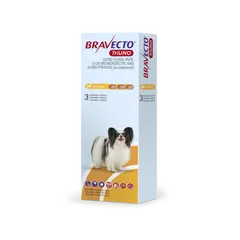 Bravecto TriUno / Бравекто ТриУно 10-20 кг - за вътрешно и външно обезпаразитяване на кучета - КУТИЯ (3 бр. таб)