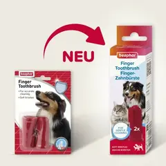 Beaphar Soft Finger Toothbrush - мека четка за зъби тип напръстник, 2 броя в опаковка