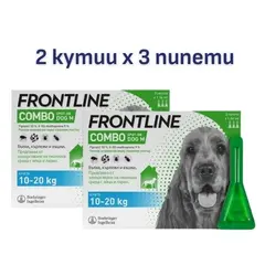 Frontline Combo Spot on M - противопаразитна пипета за кучета 10-20 кг - 2 КУТИИ х 3 ПИПЕТИ