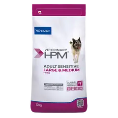 Virbac HPM Adult Sensitive Large&Medium Dog - за кучета с чувствителен стомах от средни и едри породи - 12 кг