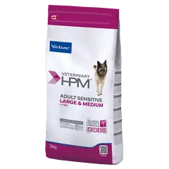 Virbac HPM Adult Sensitive Large&Medium Dog - за кучета с чувствителен стомах от средни и едри породи - 12 кг