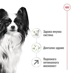 Royal Canin X-Small Adult 8+  Пълноценна суха храна за кучета от миниатюрни породи в напреднала възраст над 8 години, 1,5 кг
