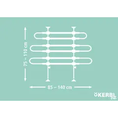 Kerbl Предпазна решетка за кола с регулиращи се размери