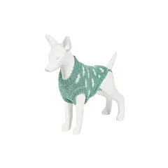 FreeDog Cloudy Sweater GREEN - пуловер за куче, зелен на облачета