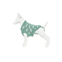 FreeDog Cloudy Sweater GREEN - пуловер за куче, зелен на облачета