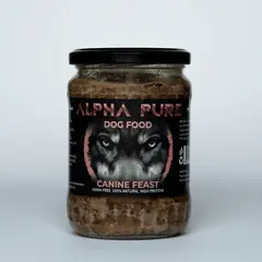 Alpha Pure - Стерилизирана храна за кучета с говеждо и зеленчуци, 8 х 500 г