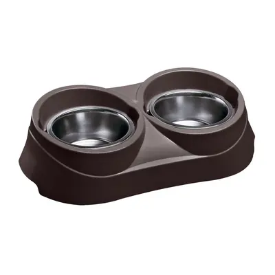Поставка с две купи за храна Ferplast Duo Feed - 01 Grey