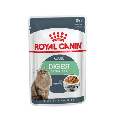 Royal Canin Digest Sensitive - Пълноценна мокра храна за котки с чувствителна храносмилателна система - пауч 12х85г