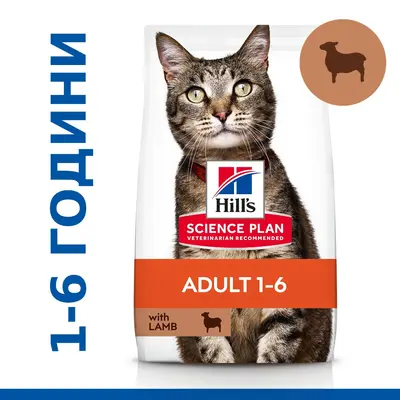Hill's Science Plan Feline Adult Lamb - суха храна за котки от 1 до 7 год. с агнешко - 1.5 kg