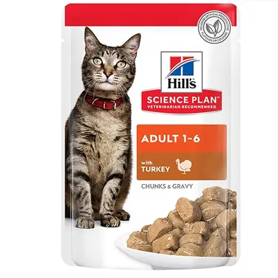 Hill's Science Plan Feline Adult Turkey пауч за котка с пуйка 12 бр. x 85 гр.