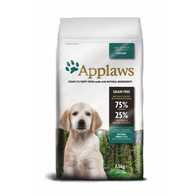 Applaws Puppy Small & Medium Chicken  - суха храна за кученца с пиле