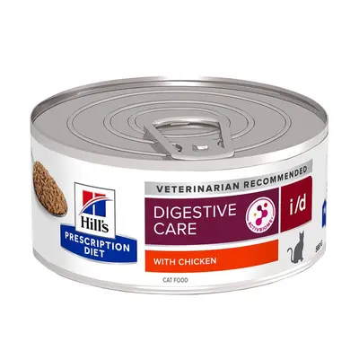 Hill's Prescription Diet i/d Digestive Care AB+ - лечебна мокра храна за котки с храносмилателни разстройства и за възстановяване, консерва 156 гр.
