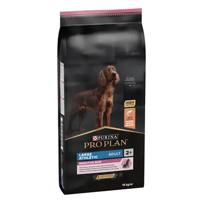 Pro Plan Large Athletic Adult Sensitive Skin - за кучета в зряла възраст от едри и атлетични породи с чувствителна кожа, суха храна, с високо съдържание на сьомга, 14 кг