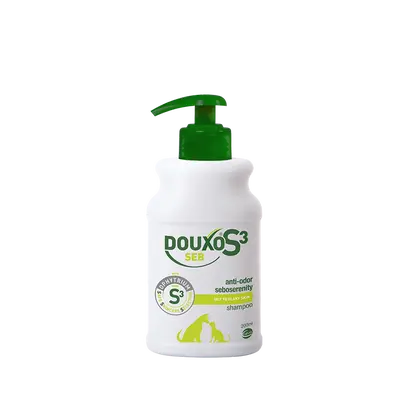 DOUXO S3 SEB ШАМПОАН 200 мл - Намалява пърхута, излишния себум и неприятната миризма - за кучета и котки