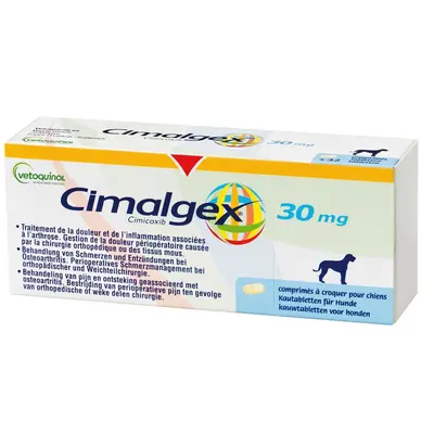 Vetoquinol - Cimalgex - противовъзпалителни дъвчащи таблетки 30 мг. / 16 табл.