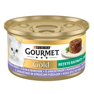 Gourmet Gold Savoury Cake - мокра храна за котки - пай с агне и зелен боб 85гр