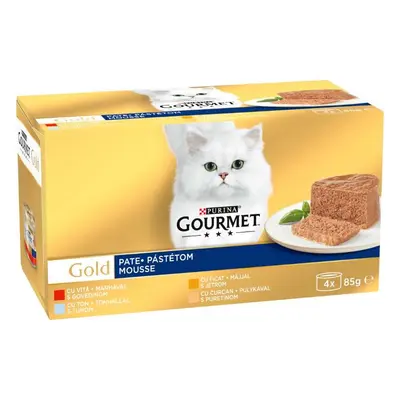 Gourmet Gold Multipack - мокра храна за котки - различни вкусове пастети - 4 х 85 г