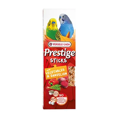 Versele-Laga Prestige Stick Small Parakeets Vegetables & Dandelion 2 бр х 30 гр - 2бр. стикове за вълнисти папагали със зеленчуци и глухарче, 60 гр