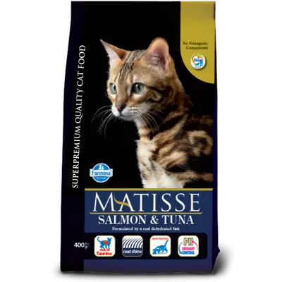 MATISSE  SALMON&TUNA 32/11 - 10 кг - Пълноценна и балансирана  храна за котки над 1 година с капризен апетит
