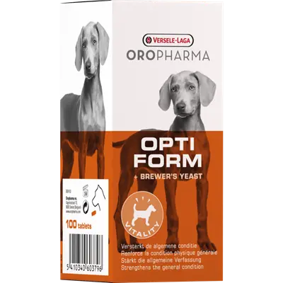 OROPHARMA OPTI FORM DOG 100 табл – хранителна добавка за кучета, подобряваща жизнеността и енергията