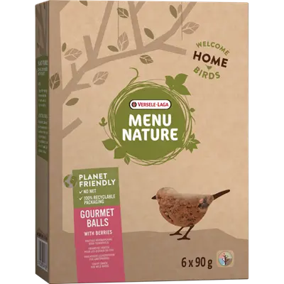 Versele-Laga Menu Nature Gourmet Balls with Berries - Високоенергийна храна под формата на топки с горски плодове 6 х 90 гр