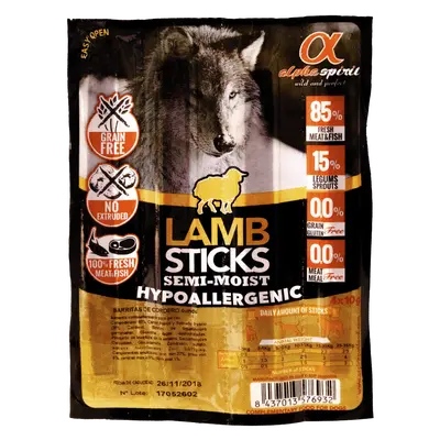 Alpha Spirit Lamb Stick 4 x 10 g - Лакомство - Закуска 4 бр. пръчици - агне