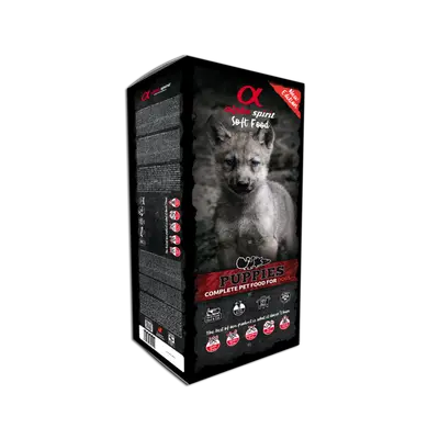 Alpha Spirit Puppy Complete 9 kg - Полу-суха храна за подрастващи кученца до 1г от всички породи - 45 бр. монодози по 200 г