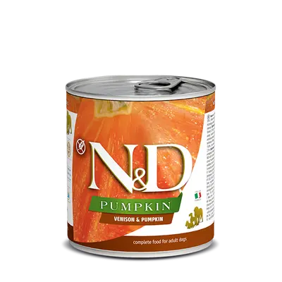 N&D DOG VENISON &PUMPKIN 285 гр – за кучета над 1 година, с еленско месо и тиква