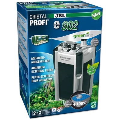 JBL CristalProfi e902 greenline - Енергоспестяващ външен филтър за аквариуми от 90л до 300 л или 80 до 120 см дължина