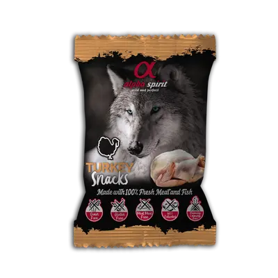 Alpha Spirit Snacks dog Turkey 50 g - Лакомство за куче с пуешко