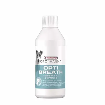 Oropharma OPTI BREATH - решава проблема с лошия дъх, съдържа хлорофил и хлорхексидин, 250 мл
