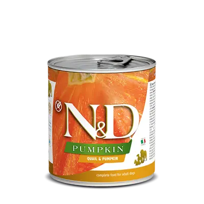 N&D DOG QUAIL &PUMPKIN 285 гр – за кучета над 1 година, с пъдпъдък и тиква