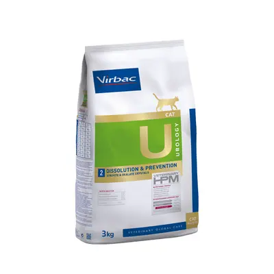Virbac Cat Urology Dissolution & Prevention U2 - Диетична храна за котки за превенция на струвитни и оксалатни камъни